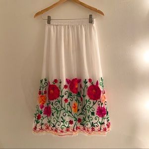 Sheer floral skirt